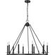 Florence 10 Light 36 inch Matte Black Chandelier Ceiling Light